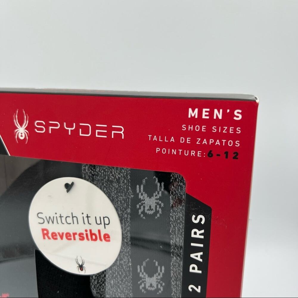 Spyder Switch It Up Reversible Beanie Hat & 2 Pairs Socks Set Men’s One Size - Picture 2 of 3